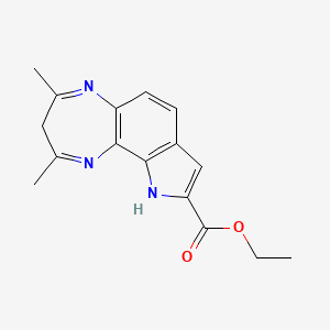 Pyrrolo(2,3-g)-1,5-benzodiazepine-9-carboxylic acid, 3,10-dihydro-2,4-dimethyl-, ethyl ester