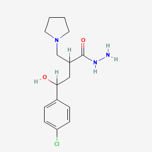 alpha-(2-(4-Chlorophenyl)-2-hydroxyethyl)-1-pyrrolidinepropanoic acid hydrazide