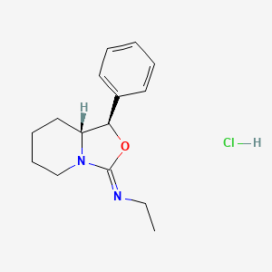 (+-)-trans-3-Ethylimino-1-phenylhexahydro-3H-oxazolo(3,4-a)pyridine hydrochloride