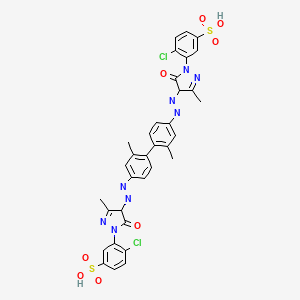 molecular formula C34H28Cl2N8O8S2 B12735383 Einecs 299-876-7 CAS No. 93917-95-4