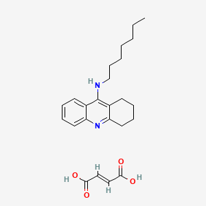 molecular formula C24H32N2O4 B12735468 Heptacridine fumarate CAS No. 114076-85-6