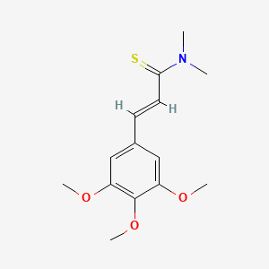 molecular formula C14H19NO3S B12735533 N,N-Dimethyl-3,4,5-trimethoxythiocinnamamide CAS No. 88167-12-8