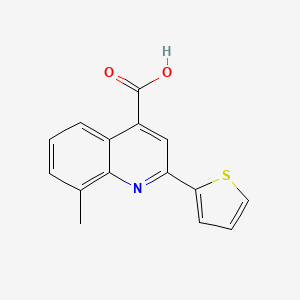 molecular formula C15H11NO2S B1273560 8-甲基-2-(噻吩-2-基)喹啉-4-羧酸 CAS No. 33289-45-1