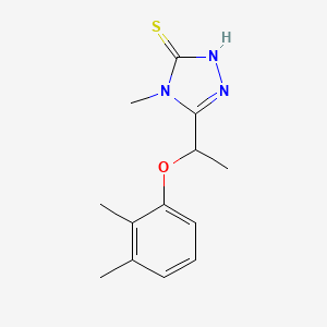 molecular formula C13H17N3OS B1273562 5-[1-(2,3-二甲基苯氧基)乙基]-4-甲基-4H-1,2,4-三唑-3-硫醇 CAS No. 667413-82-3