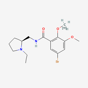 molecular formula C16H23BrN2O3 B12735627 Isoremoxipride C-11 CAS No. 167637-45-8