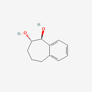 molecular formula C11H14O2 B12735636 trans-6,7,8,9-Tetrahydro-5H-benzocycloheptene-5,6-diol CAS No. 93640-72-3