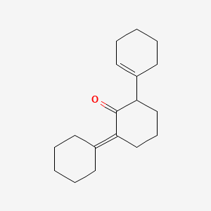 molecular formula C18H26O B12735650 2-Cyclohexylidene-6-(1-cyclohexen-1-yl)cyclohexan-1-one CAS No. 41481-20-3