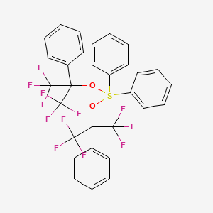 molecular formula C30H20F12O2S B1273569 Diphenyl-bis(1,1,1,3,3,3-hexafluoro-2-phenyl-2-propoxy)sulfurane CAS No. 32133-82-7