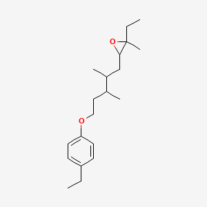 molecular formula C20H32O2 B12735801 2-Ethyl-3-(5-(4-ethylphenoxy)-2,3-dimethylpentyl)-2-methyloxirane CAS No. 64165-20-4