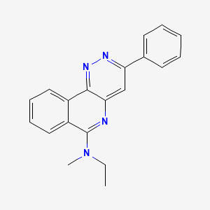 molecular formula C20H18N4 B12735862 Pyridazino(4,3-c)isoquinoline, 6-(ethylmethylamino)-3-phenyl- CAS No. 96825-83-1