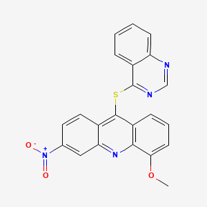 Acridine, 4-methoxy-6-nitro-9-(4-quinazolinylthio)-