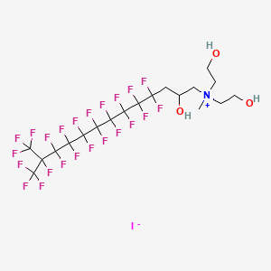 (Bis(2-hydroxyethyl))(2-hydroxy-4,4,5,5,6,6,7,7,8,8,9,9,10,10,11,11,12,13,13,13-icosafluoro-12-(trifluoromethyl)tridecan-1-yl)methylammonium iodide