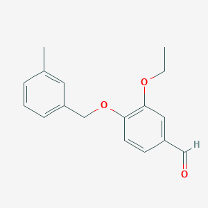 molecular formula C17H18O3 B1273590 3-Ethoxy-4-[(3-methylbenzyl)oxy]benzaldehyde CAS No. 644958-93-0