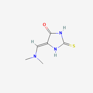 molecular formula C6H9N3OS B12735914 4-Imidazolidinone, 5-((dimethylamino)methylene)-2-thioxo- CAS No. 128365-97-9