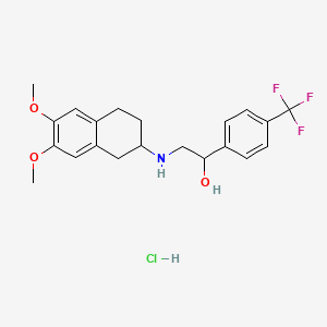 Benzenemethanol, alpha-(((1,2,3,4-tetrahydro-6,7-dimethoxy-2-naphthalenyl)amino)methyl)-4-(trifluoromethyl)-, hydrochloride