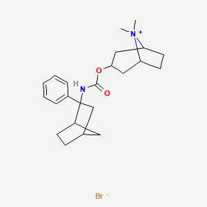 endo-8,8-Dimethyl-3-((((2-phenylbicyclo(2.2.1)hept-2-yl)amino)carbonyl)oxy)-8-azoniabicyclo(3.2.1)octane bromide