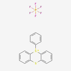 molecular formula C18H13F6PS2 B12736000 5-phenylthianthren-5-ium;hexafluorophosphate CAS No. 82049-30-7