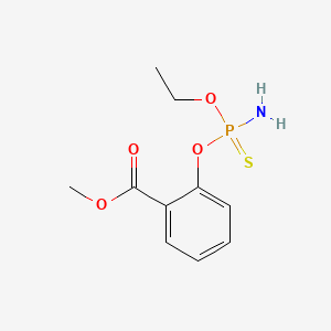 Benzoic acid, 2-((aminoethoxyphosphinothioyl)oxy)-, methyl ester