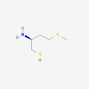 molecular formula C5H13NS2 B12736088 1-Butanethiol, 2-amino-4-(methylthio)-, (2S)- CAS No. 139428-86-7