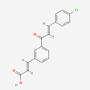 molecular formula C18H13ClO3 B12736099 (E,E)-3-(3-(3-(4-Chlorophenyl)-1-oxo-2-propenyl)phenyl)-2-propenoic acid CAS No. 82885-69-6