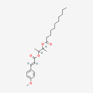 molecular formula C25H38O5 B12736126 2-(3-(4-Methoxyphenyl-1-oxo-2-propenyl)oxy)-1-methylpropyl undecanoate CAS No. 84006-40-6