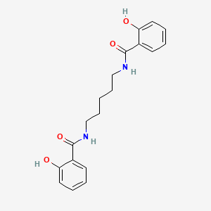 molecular formula C19H22N2O4 B12736129 Benzamide, N,N'-1,5-pentanediylbis(2-hydroxy- CAS No. 129944-85-0