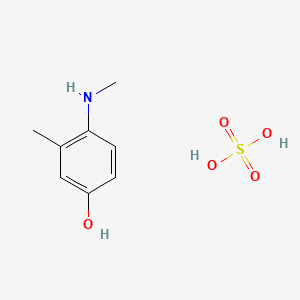 molecular formula C8H13NO5S B12736158 3-methyl-4-(methylamino)phenol;sulfuric acid CAS No. 128601-36-5