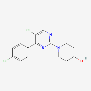 4-Piperidinol, 1-(5-chloro-4-(4-chlorophenyl)-2-pyrimidinyl)-