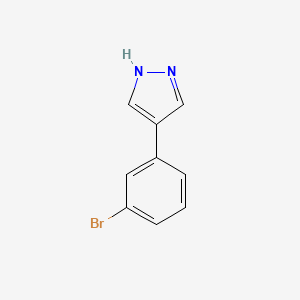 molecular formula C9H7BrN2 B1273632 4-(3-溴苯基)-1H-吡唑 CAS No. 916792-28-4