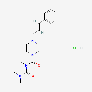 1-Cinnamyl-4-(2,4,4-trimethylallophanoyl)piperazine hydrochloride