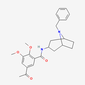 exo-5-Acetyl-2,3-dimethoxy-N-(8-(phenylmethyl)-8-azabicyclo(3.2.1)oct-3-yl)benzamide