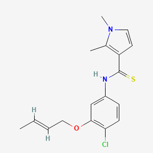 1H-Pyrrole-3-carbothioamide, N-(3-(2-butenyloxy)-4-chlorophenyl)-1,2-dimethyl-