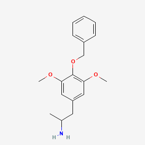 molecular formula C18H23NO3 B12736460 1-(3,5-dimethoxy-4-phenylmethoxyphenyl)propan-2-amine CAS No. 147947-26-0