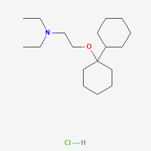 molecular formula C18H36ClNO B12736499 Triethylamine, 2-((1-cyclohexylcyclohexyl)oxy)-, hydrochloride CAS No. 109643-62-1