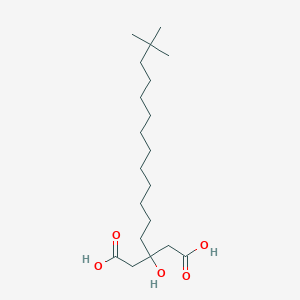 molecular formula C20H38O5 B12736533 3-(12,12-Dimethyltridecyl)-3-hydroxypentanedioic acid CAS No. 88444-07-9