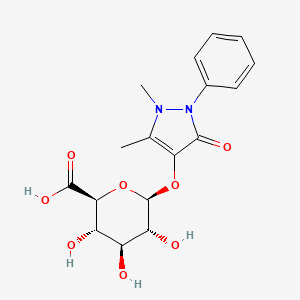 molecular formula C17H20N2O8 B12736563 4-Hydroxyantipyrine glucuronide CAS No. 28070-40-8