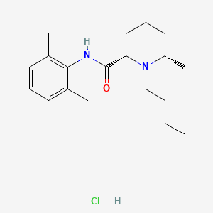 molecular formula C19H31ClN2O B12736571 2-Piperidinecarboxamide, 1-butyl-N-(2,6-dimethylphenyl)-6-methyl-, hydrochloride, cis- CAS No. 123132-67-2