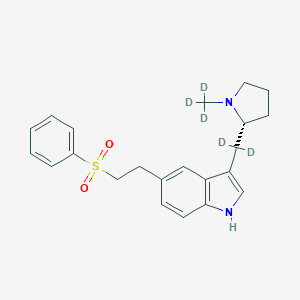 B127366 5-[2-(Benzenesulfonyl)ethyl]-3-[dideuterio-[(2R)-1-(trideuteriomethyl)pyrrolidin-2-yl]methyl]-1H-indole CAS No. 1126745-65-0