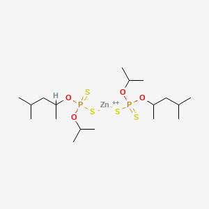 molecular formula C18H40O4P2S4Zn B12736690 Zinc O-(1,3-dimethylbutyl) O-(isopropyl)dithiophosphate CAS No. 84605-29-8