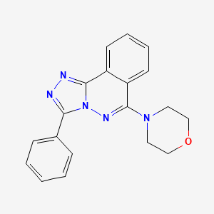 molecular formula C19H17N5O B12736745 1,2,4-Triazolo(3,4-a)phthalazine, 6-(4-morpholinyl)-3-phenyl- CAS No. 87539-85-3