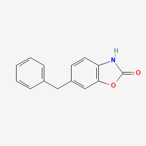 molecular formula C14H11NO2 B12736749 2(3H)-Benzoxazolone, 6-(phenylmethyl)- CAS No. 93771-20-1