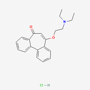 molecular formula C21H24ClNO2 B12736785 7-(2-(Diethylamino)ethoxy)-5H-dibenzo(a,c)cyclohepten-5-one hydrochloride CAS No. 93696-92-5