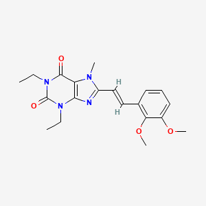 molecular formula C20H24N4O4 B12736794 (E)-8-(2,3-Dimethoxystyryl)-1,3-diethyl-7-methylxanthine CAS No. 155271-01-5