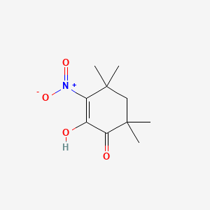 molecular formula C10H15NO4 B12736802 2-Hydroxy-4,4,6,6-tetramethyl-3-nitrocyclohex-2-en-1-one CAS No. 83567-02-6