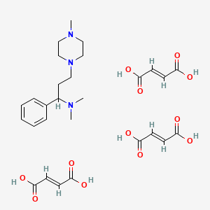 molecular formula C28H39N3O12 B12736865 (E)-but-2-enedioic acid;N,N-dimethyl-3-(4-methylpiperazin-1-yl)-1-phenylpropan-1-amine CAS No. 81402-48-4