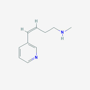 molecular formula C10H14N2 B12736874 3-Buten-1-amine, N-methyl-4-(3-pyridinyl)-, (3Z)- CAS No. 1129-68-6