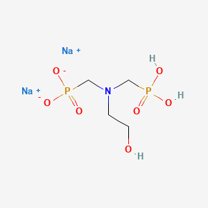 molecular formula C4H11NNa2O7P2 B12736894 Disodium hydroxyethylamino bismethylphosphonate CAS No. 84215-54-3