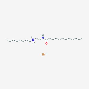 molecular formula C24H51BrN2O B12736910 N-(2-(Dodecanoylamino)ethyl)dimethyloctylammonium bromide CAS No. 114622-56-9