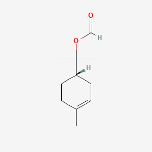 molecular formula C11H18O2 B12736955 p-Menth-1-en-8-ol, formate, (S)- CAS No. 34352-02-8