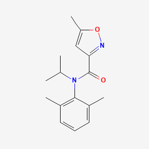 molecular formula C16H20N2O2 B12736965 3-Isoxazolecarboxamide, N-(2,6-dimethylphenyl)-5-methyl-N-(1-methylethyl)- CAS No. 130403-10-0